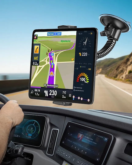 Car Mobile & Tablet Mount with Adjustable Hooks Black