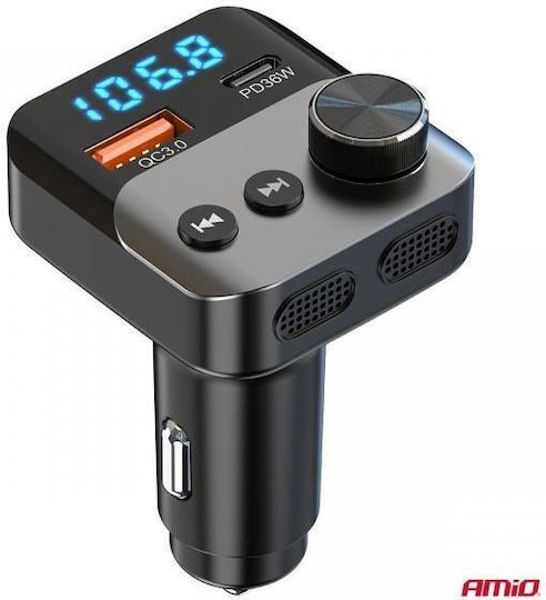 AMiO FM-Transmitter Auto με Typ-C