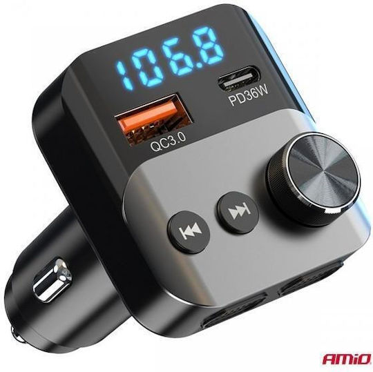 AMiO FM-Transmitter Auto με Typ-C