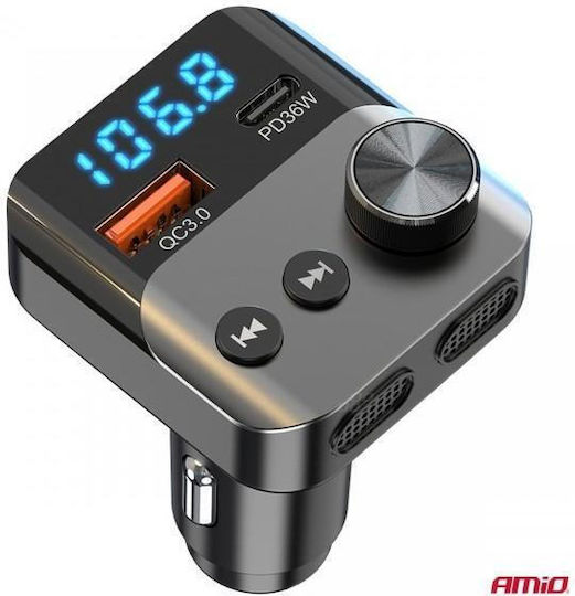 AMiO FM-Transmitter Auto με Typ-C