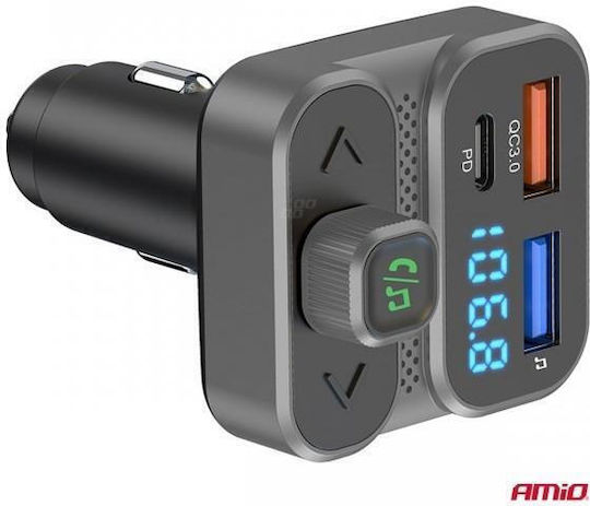 AMiO FM Transmitter Αυτοκινήτου με Type-C