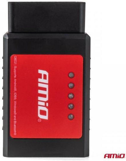 Amio Car Diagnostic Obd 2 Type Elm327 Bluetooth Xl Operating Voltage 12v Wireless Connection Passenger Cars 1 Pc 04733/am Amio 04733/am