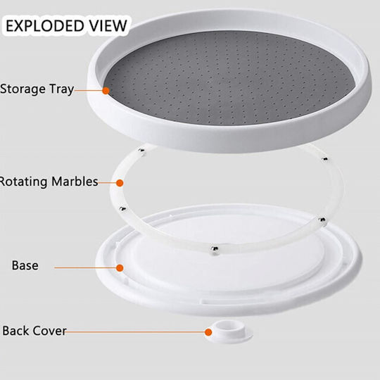 Tabletop Plastic Base 30cm White