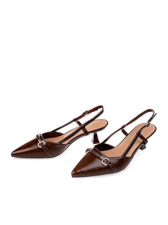 Heels with Low Heel Brown