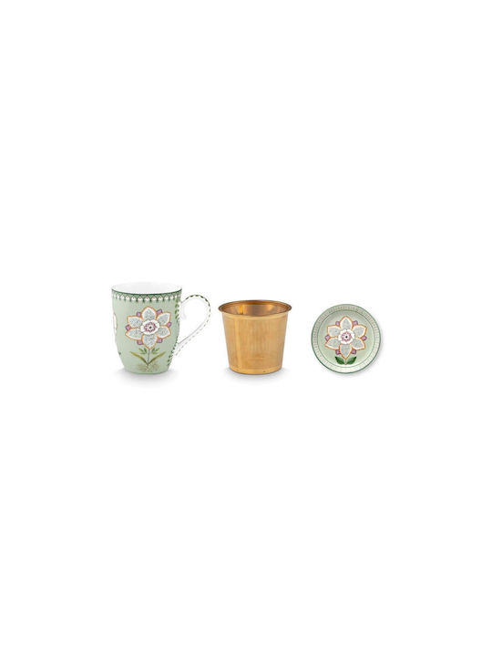 PiP Studio Lily & Lotus Κούπα Κεραμική Πράσινη 365ml