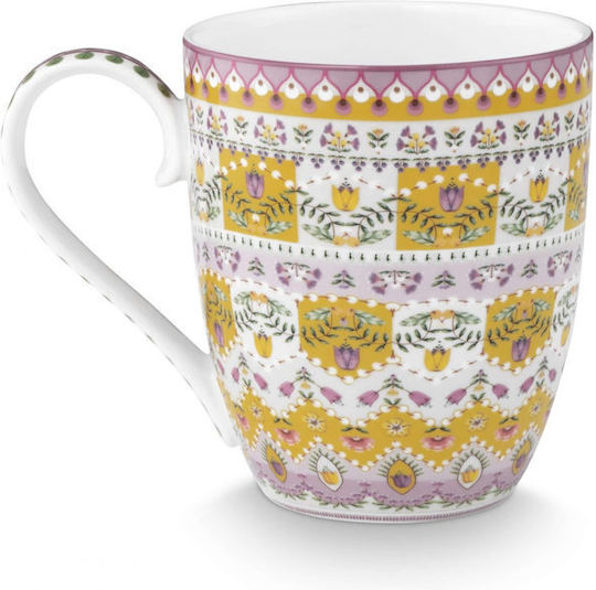 PiP Studio Lily & Lotus Κούπα από Πορσελάνη Πολύχρωμη 450ml