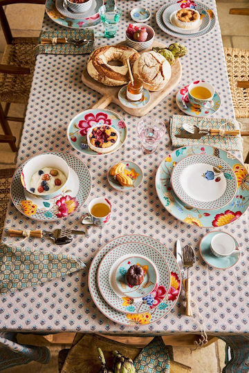 PiP Studio Blooming Tales Shallow Porcelain Multicolour Plate 26.5cm