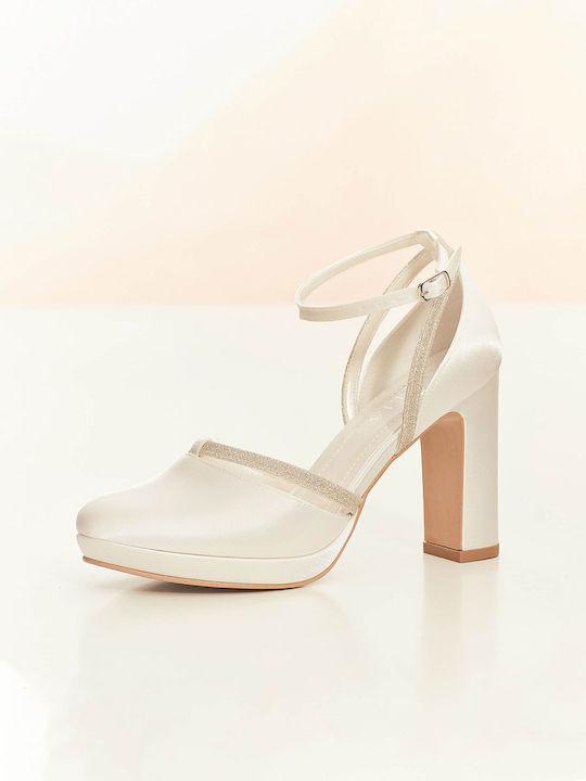 Mary Pumps mit Hohem Absatz in Beige