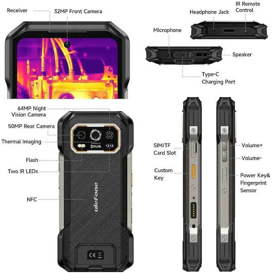Ulefone Armor 27T Pro+ 5G Dual SIM (12/256GB) Ανθεκτικό Smartphone Μαύρο