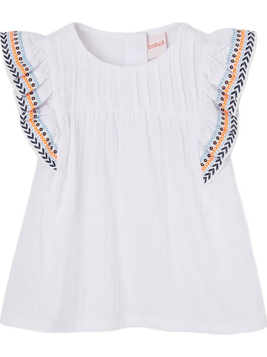 Kids Top Short-sleeved White