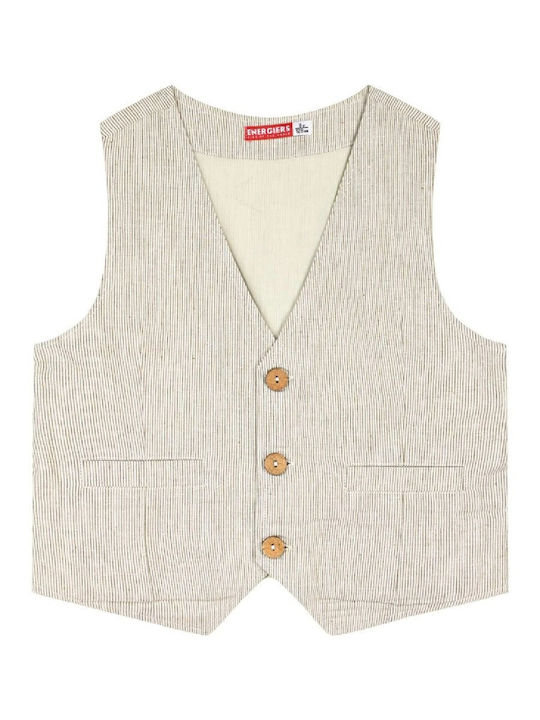 Energiers Baptism Vest for Boys Beige
