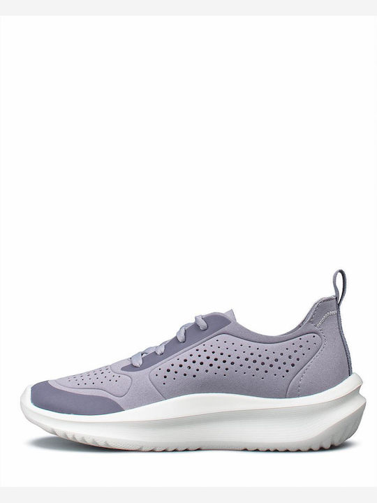 Solevana Tie Frauen Sneakers Lila Grau