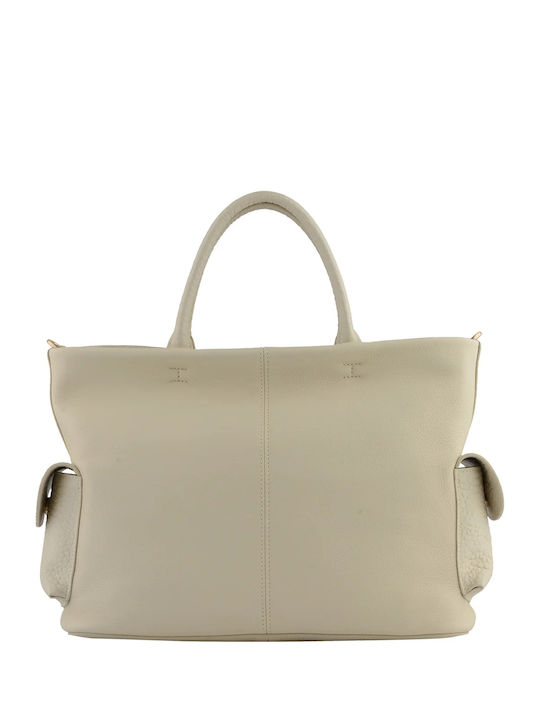 Damentasche Aus Leder Handtasche Schulter Crossbody In Beige