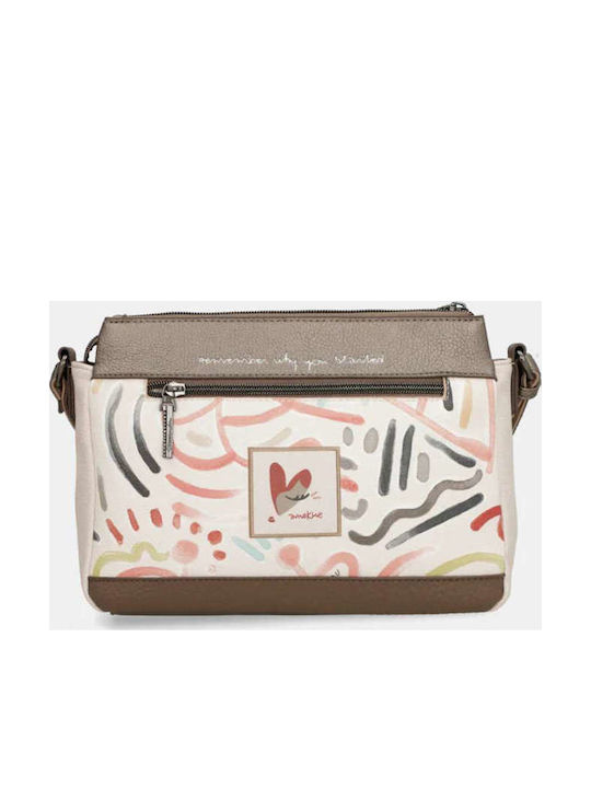 Stoff Damen Schulter Tasche Mehrfarbig