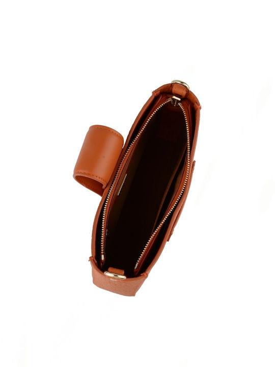 Damentasche Aus Leder Schulter Crossbody Orange