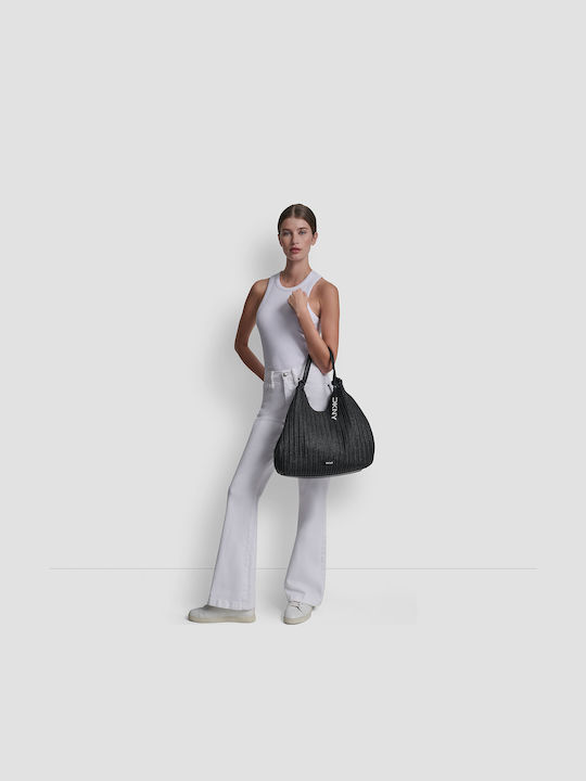 Paula Rattan Damenhandtasche Tote Handtasche Schwarze