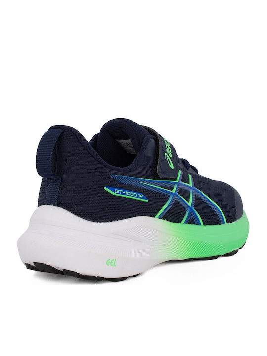 Gt-1000 Kids Sports Shoes Running with Hoop & Loop Closure Navy Blue