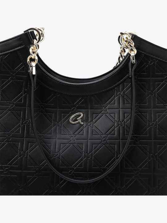 Design Damen Schultertasche Schwarze