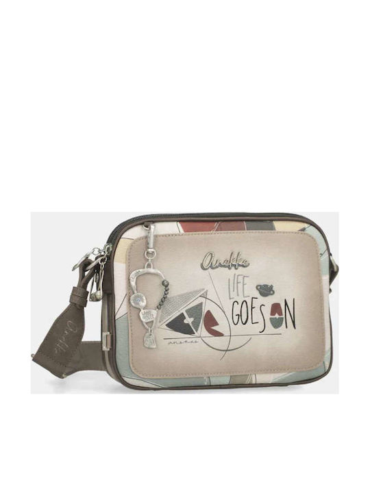 Stoff Damen Schulter Tasche Mehrfarbig