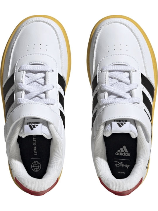 Breaknet x Disney Mickey Mouse Kids Sneakers with Scratch Cloud White / Core Black / Bold Gold