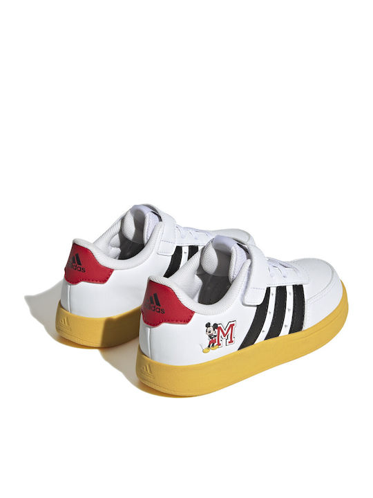 Breaknet x Disney Mickey Mouse Kids Sneakers with Scratch Cloud White / Core Black / Bold Gold