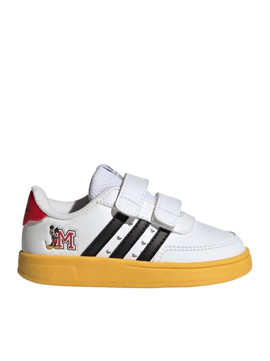 Breaknet x Disney Mickey Mouse Kids Sneakers with Scratch Cloud White / Core Black / Bold Gold