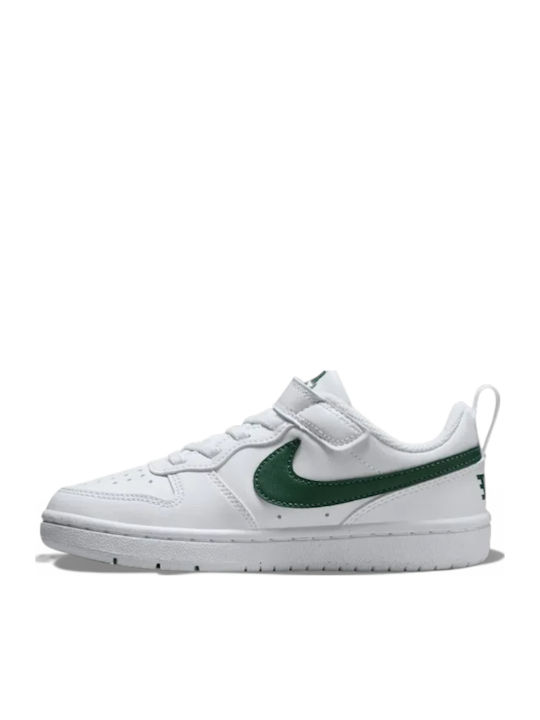 Court Borough Low Recraft Kids Sneakers with Hoop & Loop Closure White