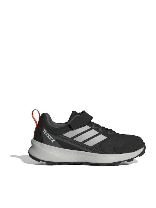 Kids Hiking Shoes Tracefinder With Hoop & Loop Closure Black
