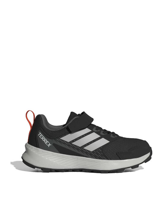 Kids Hiking Shoes Tracefinder With Hoop & Loop Closure Black