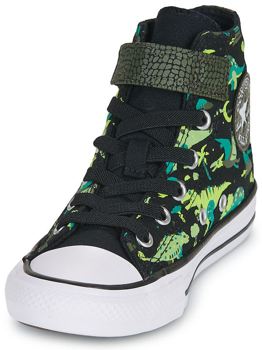 Chuck Taylor All Star Παιδικά Sneakers High με Σκρατς Μαύρα