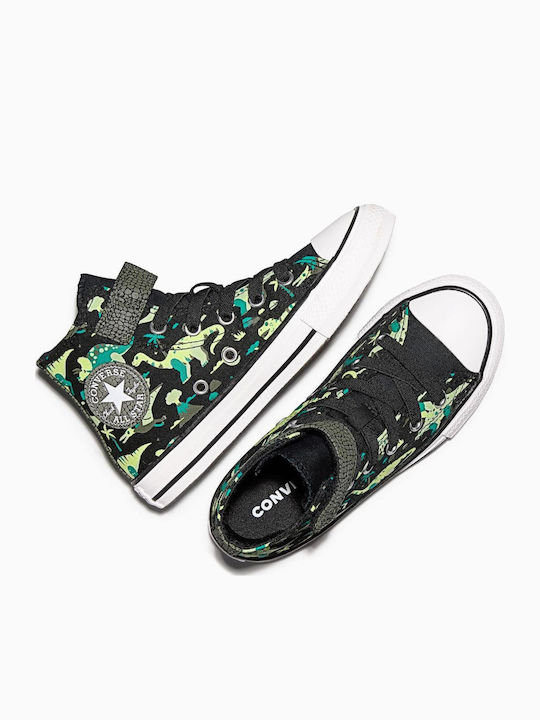 Chuck Taylor All Star Παιδικά Sneakers High με Σκρατς Μαύρα