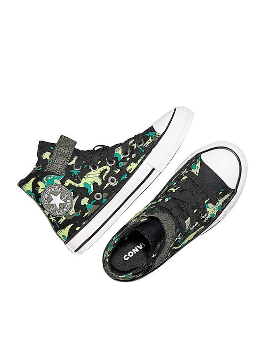 Chuck Taylor All Star Παιδικά Sneakers High με Σκρατς Μαύρα