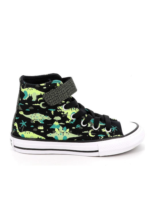Chuck Taylor All Star Παιδικά Sneakers High με Σκρατς Μαύρα