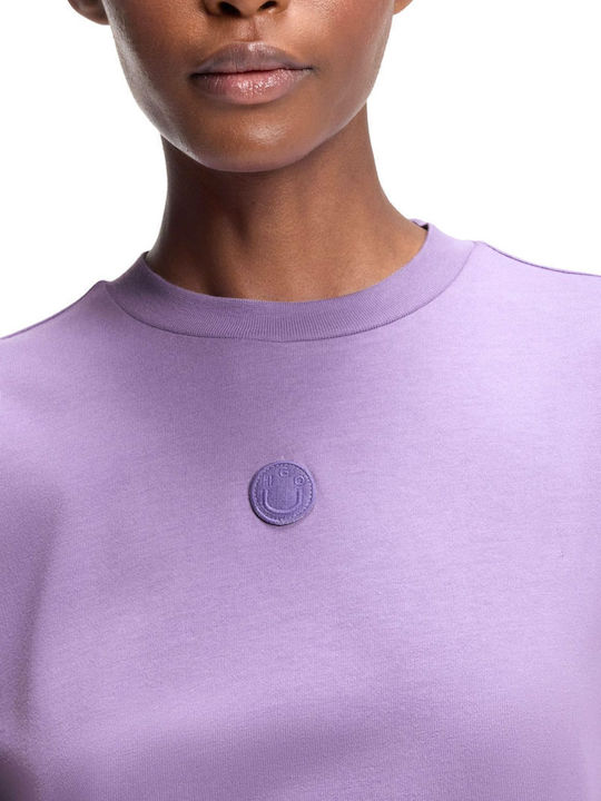 Καλοκαιρινό Maxi T-shirt Φόρεμα Μωβ