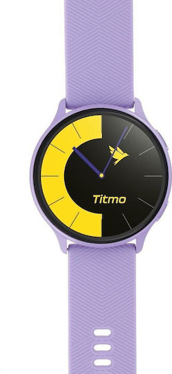 TITMO O-200 Waterproof Smartwatch with Heart Rate Monitor Lavender Purple
