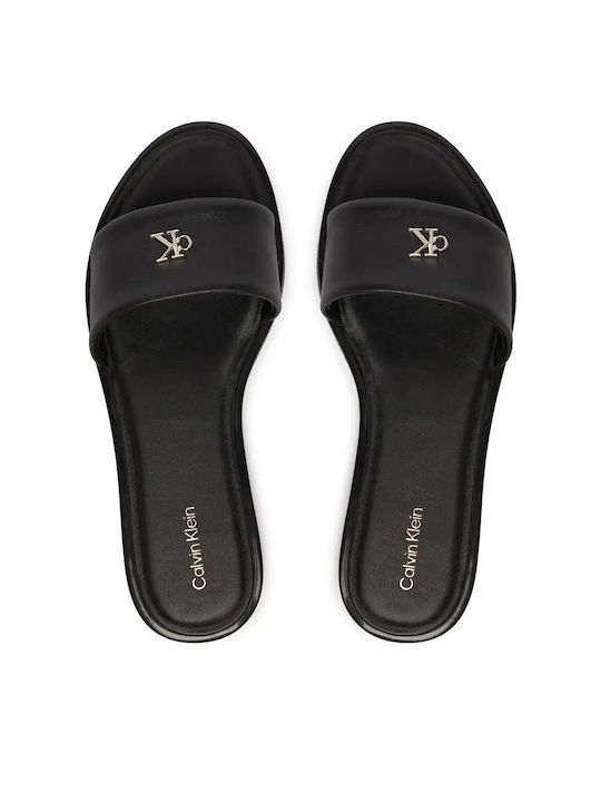 Leather Women's Flat Sandals Black Regular Fit
