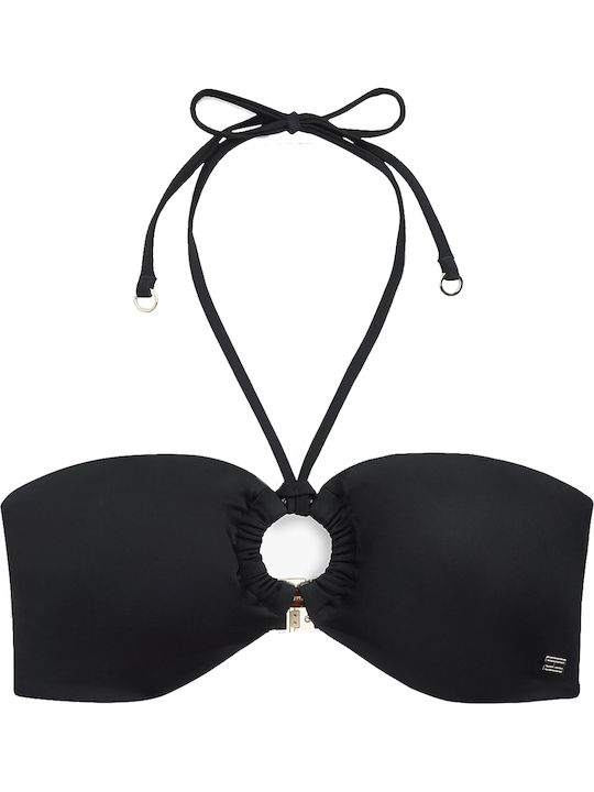 Trägerloses Bikinioberteil Schwarz