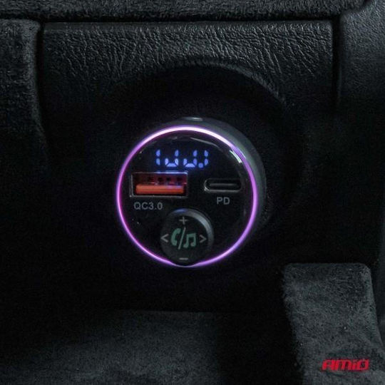 AMiO AMiO Auto FM-Transmitter mit Type-C USB Bluetooth