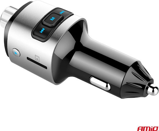 AMiO FM Transmitter Auto mit MicroSD Bluetooth USB