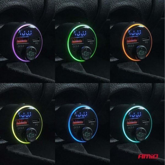 AMiO AMiO Auto FM-Transmitter mit Type-C USB Bluetooth