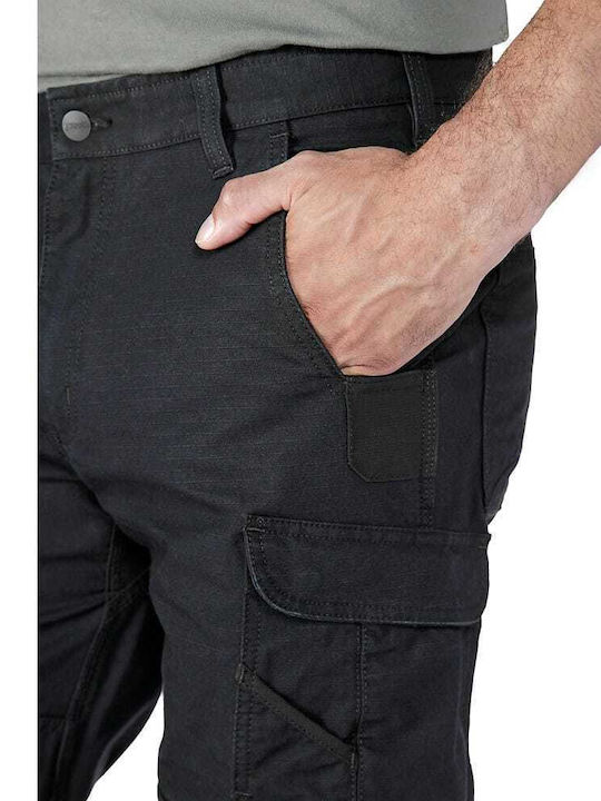 Rugged Cargo Trousers in Relaxed Fit Black