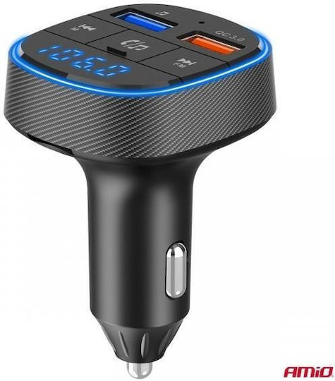 AMiO Car FM Transmitter with USB Bluetooth