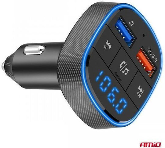 AMiO Car FM Transmitter with USB Bluetooth