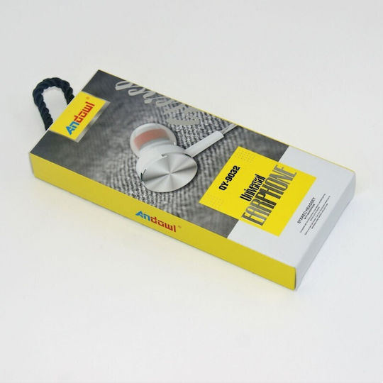 Andowl Qυ9032 In-ear Handsfree Ακουστικά με Βύσμα 3.5mm Λευκό