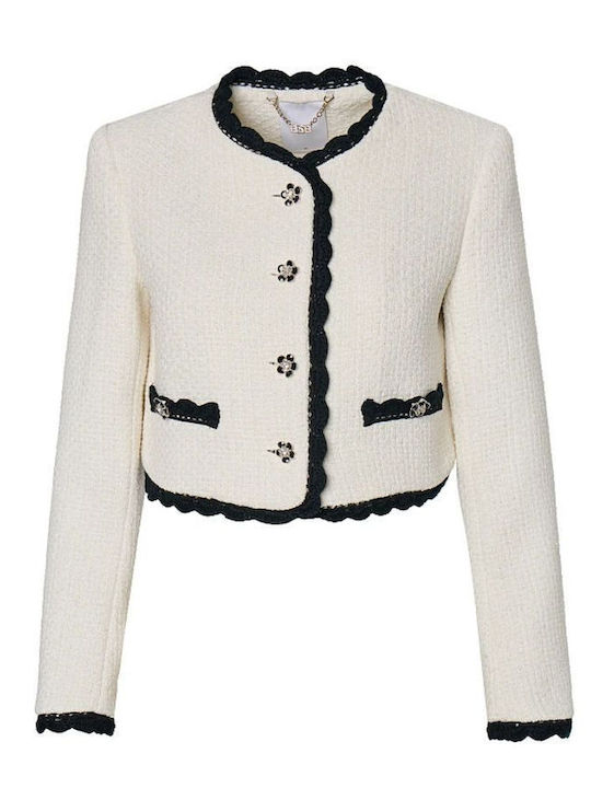 BSB Short Women's Tweed Blazer Off-white