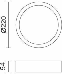 Spot Light Πλαφονιέρα Οροφής Μπάνιου Λευκή με Ενσωματωμένο LED