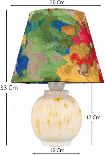 Decorativ Lămpi De Masă Handmade Ceramică Multicolor 30x33cm