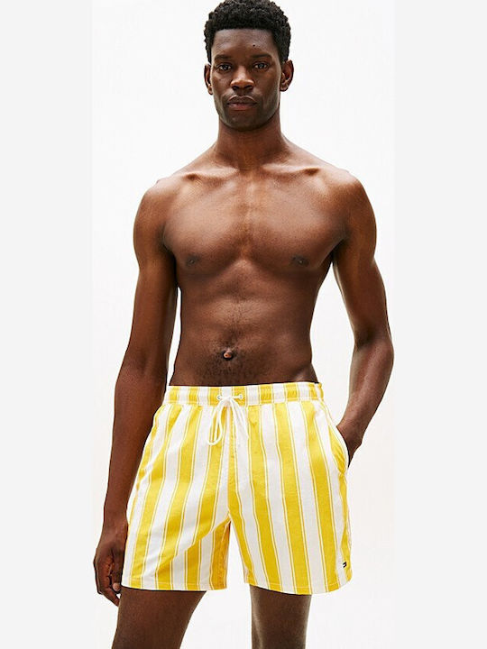 Men's Swimwear Shorts White with Patterns