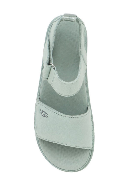 Goldenstar Women's Flat Sandals Flatforms Green
