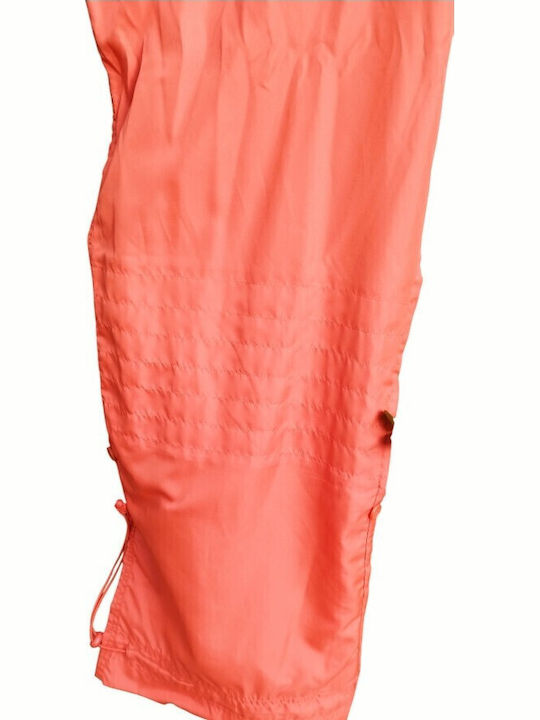 Women's Fabric Cargo Trousers Orange
